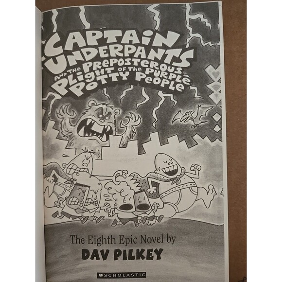 Captain Underpants and the Preposterous Plight of the Purple Potty People 175 Pg - Picture 3 of 6